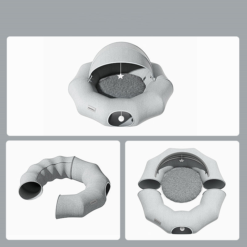 Cat Tunnel Donut Tunnel Crawl Shelter Foldable null