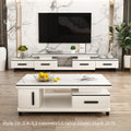 Family Light Luxury Rock Table In The Living Room null
