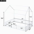 Modern twin wood house bed frame with a cozy, house-shaped design featuring natural wood finish and sturdy construction.