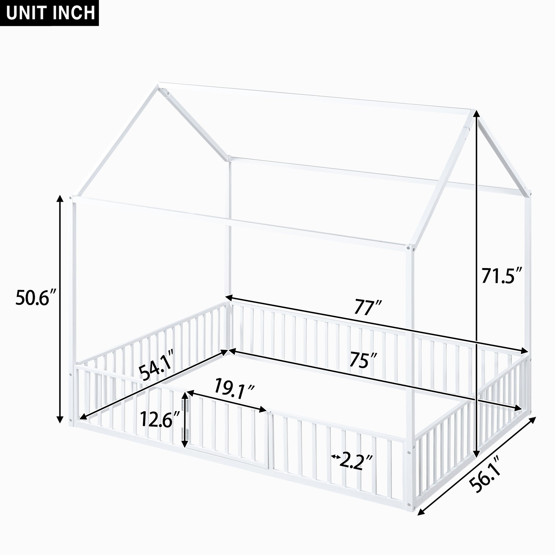 Modern twin wood house bed frame with a cozy, house-shaped design featuring natural wood finish and sturdy construction.