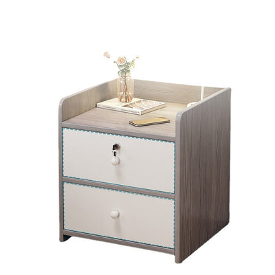 Bedside Table Modern Minimalist Small Storage Shelves null