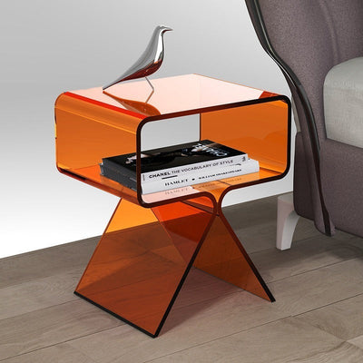 Minimalist Transparent Acrylic Side Table Sofa And Tea Table null