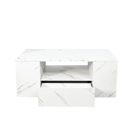 Modern Faux Marble LED Coffee Table