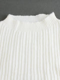 Knitted Sweater Round Neck Vest And Split Skirt Two-piece Set null
