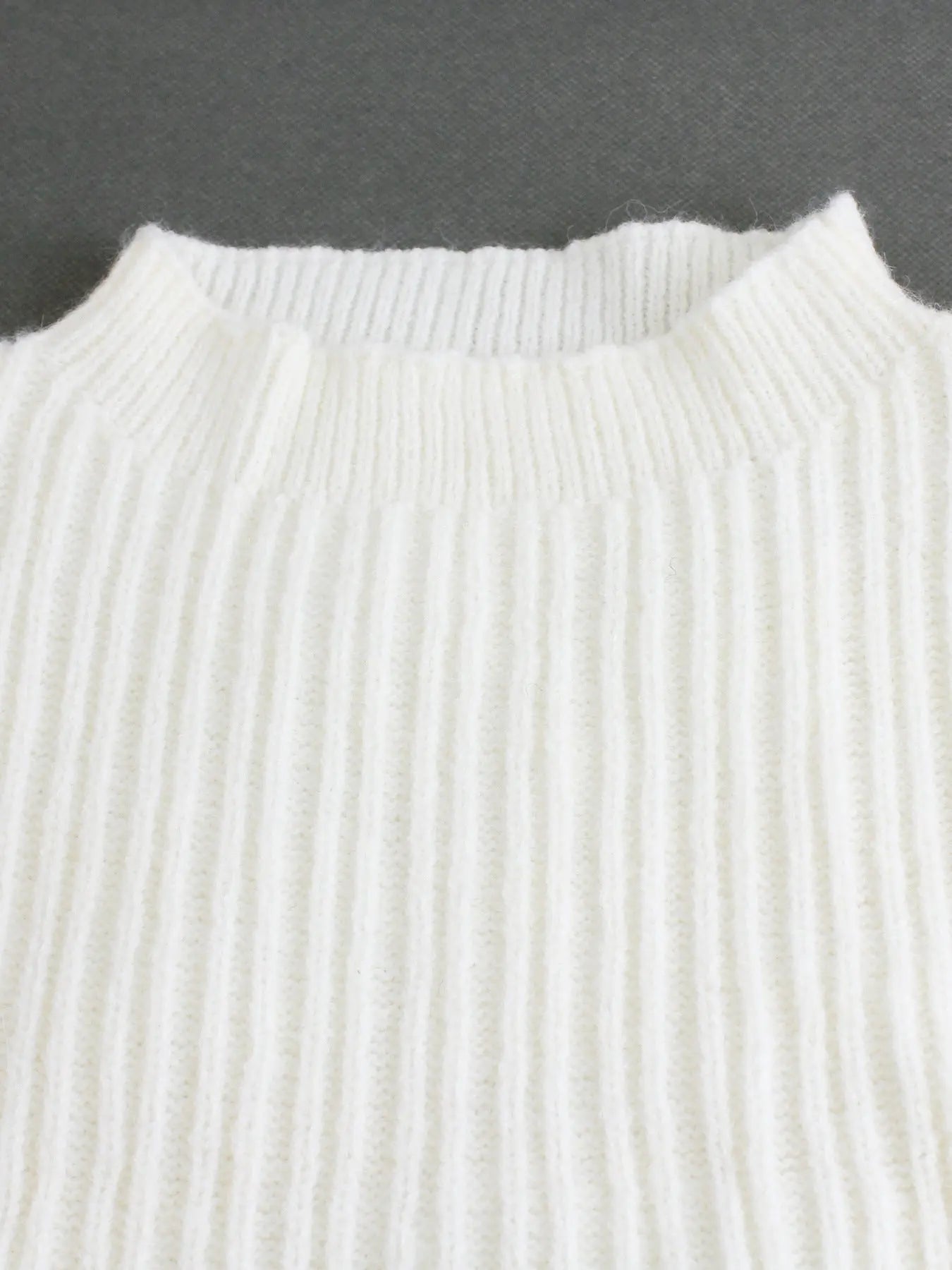 Knitted Sweater Round Neck Vest And Split Skirt Two-piece Set null
