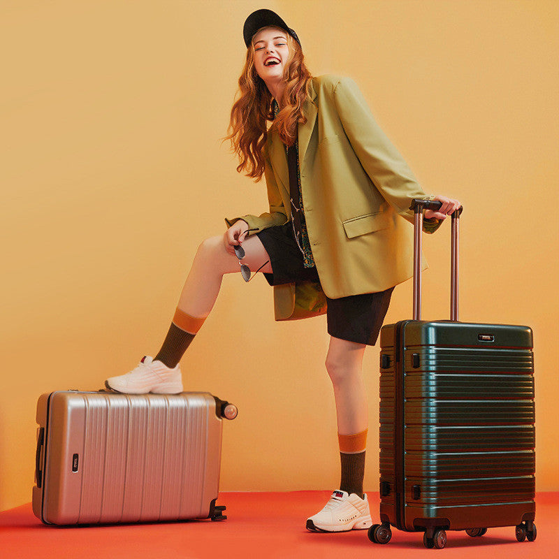 Men's Universal Wheel Suitcase Password Box null