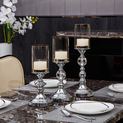 Three-piece Candle Holder Living Room Table Decoration null