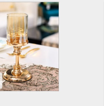 European-style Metal Candle Holders Creative Wax Holders Nordic Western Restaurant Table null