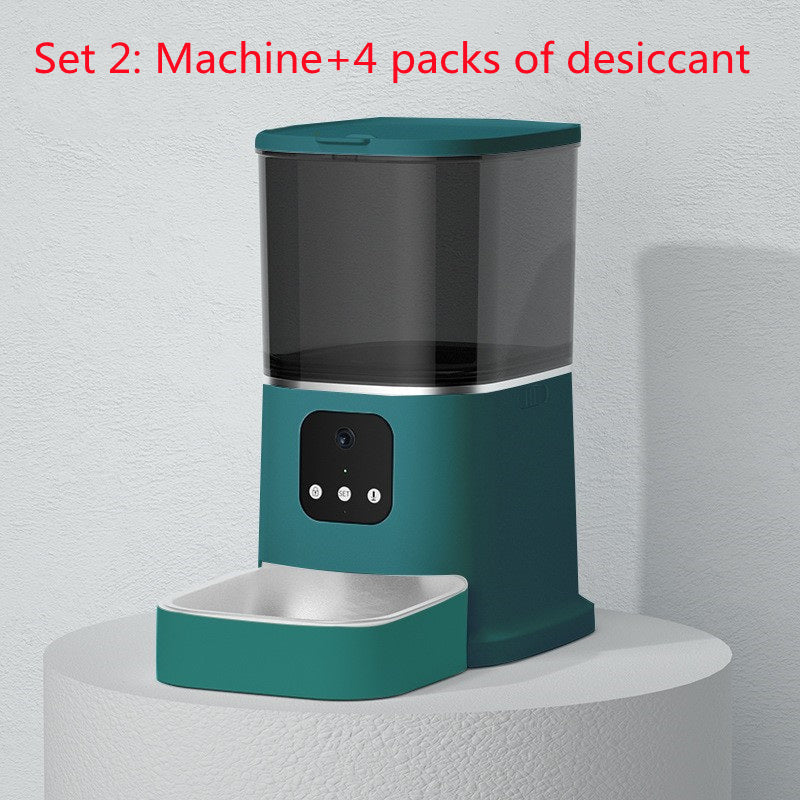 Pet Automatic Feeder Large Capacity Smart Voice Recorder APP Control Timer Feeding Cat Dog Food Dispenser With WiFi Pet Bowl null