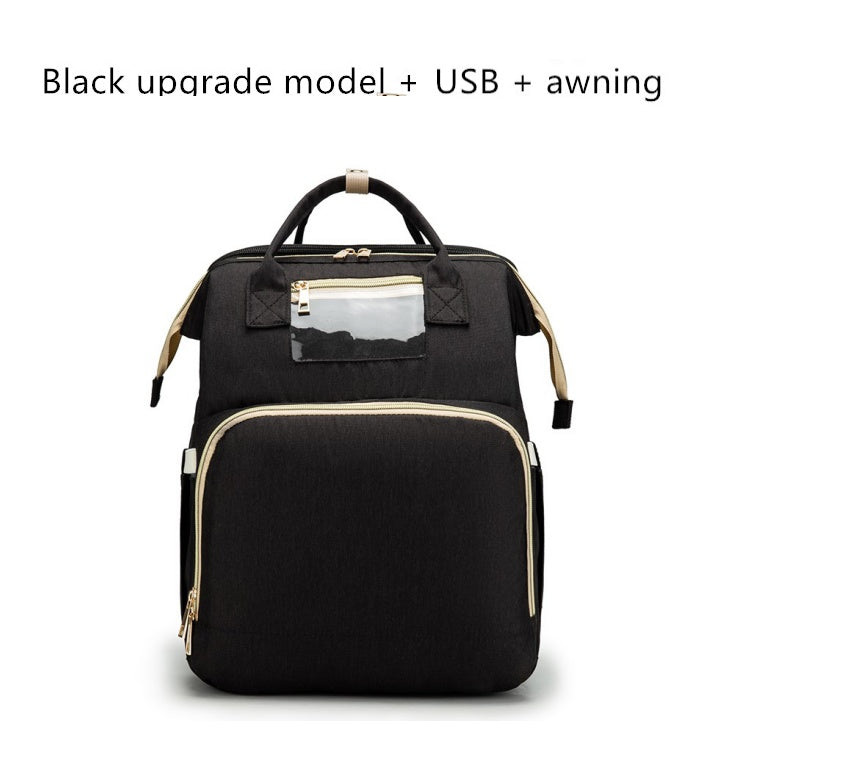 USB Charging Version Mommy Bed Backpack Folding Large Capacity Multi-function null