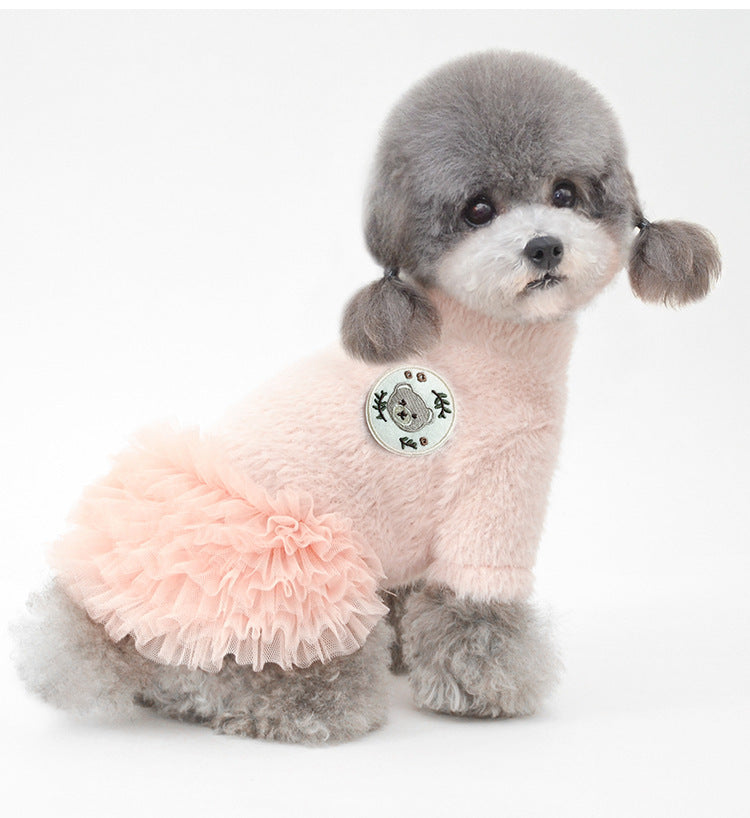 Autumn And Winter New Pet Dog Cat Skirt  Kitten Clothes null