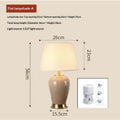 Jingdezhen Camphor Wood Ceramic American-Style Minimalist Chinese Table Lamp - Morderncharm store