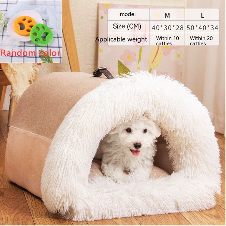New Splice Portable Pet Nest Portable Autumn And Winter Warm Dog Nest Moisture-proof Long Fur Cat Nest Cross Border Pet Nest null