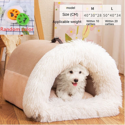 New Splice Portable Pet Nest Portable Autumn And Winter Warm Dog Nest Moisture-proof Long Fur Cat Nest Cross Border Pet Nest null