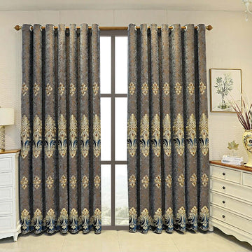 Luxury European Damask Embroidered Curtains