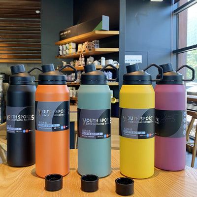 304 Stainless Steel Portable Large Capacity 1000ml Thermal Water Cup null