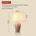 Jingdezhen Camphor Wood Ceramic American-Style Minimalist Chinese Table Lamp - Morderncharm store