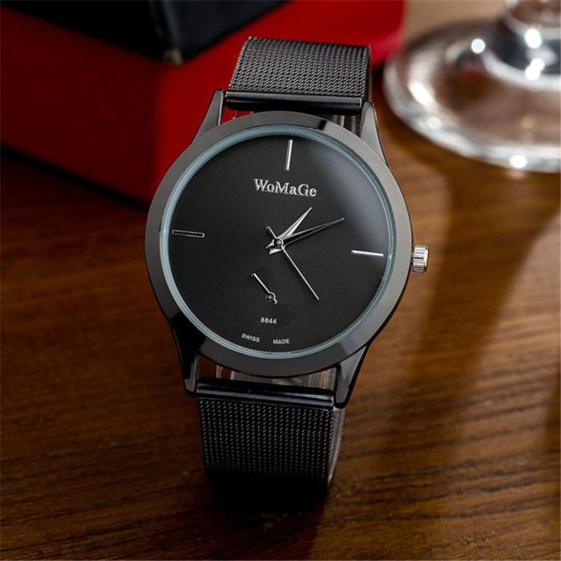 Fashion Alloy Belt Mesh Watch Unisex women's watches Minimalist Style Quartz Watch relogio feminino saat Watches for women null