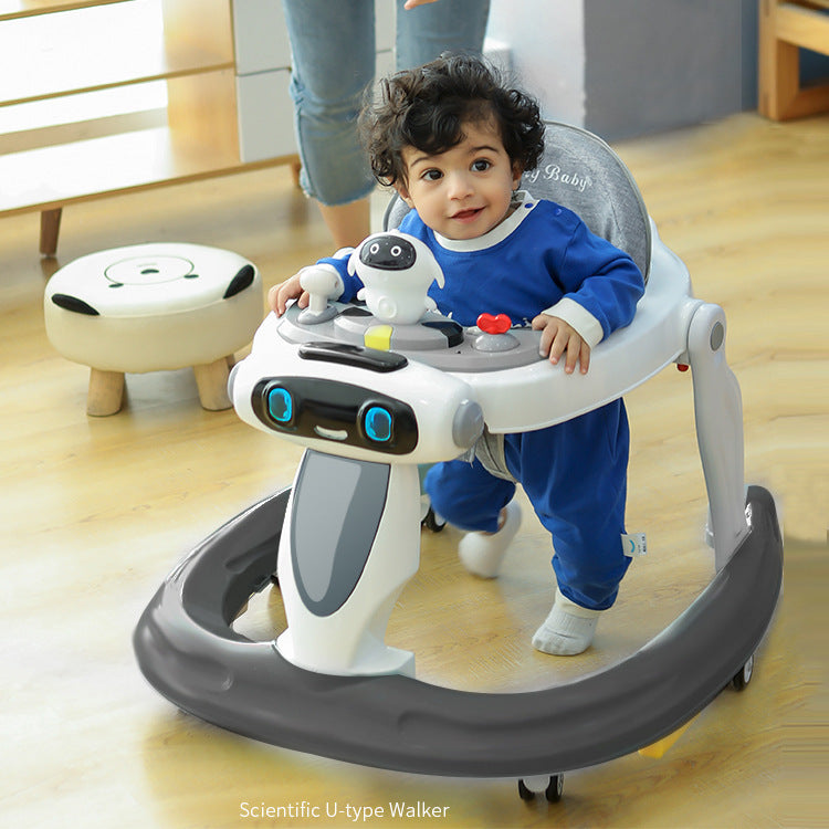 Baby Walker Anti-O-leg Baby Children's Multi-functional Anti-rollover Walker null