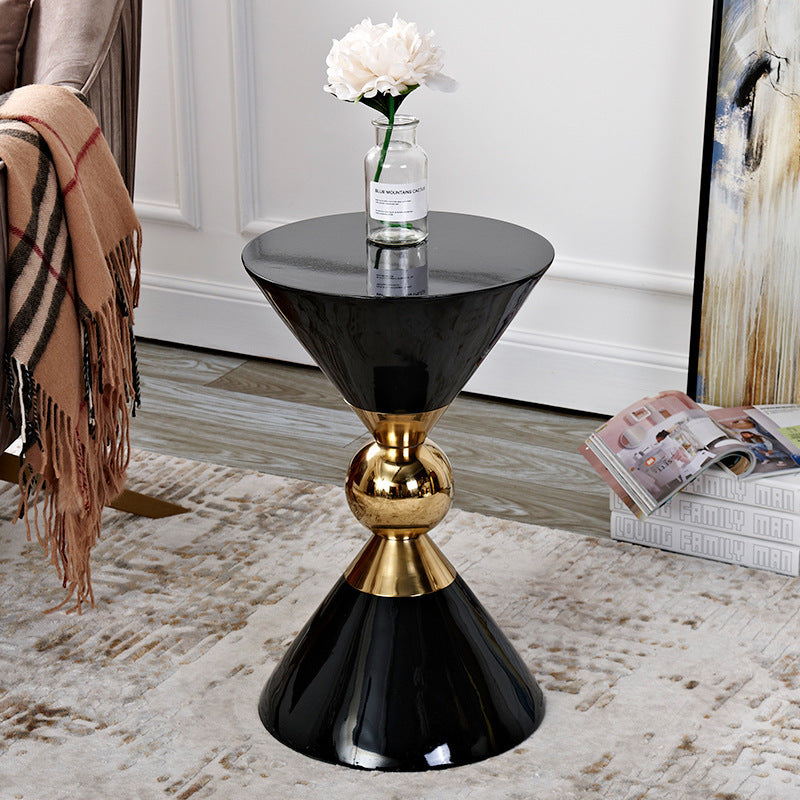 Light luxury style side table post-modern Mini removable sofa corner American black and white New Chinese style stainless steel corner table null