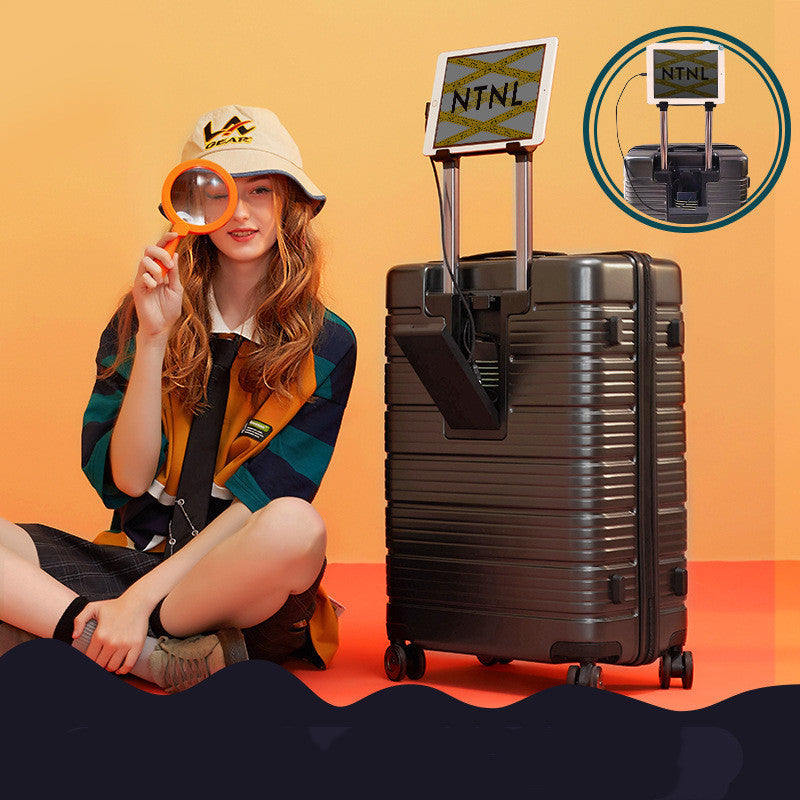 Men's Universal Wheel Suitcase Password Box null