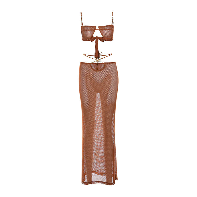 See-through Bikini Skirt Suit For Women null