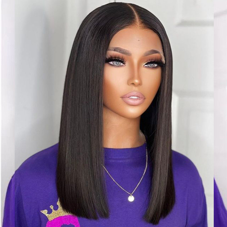 Double Drawn Bone Straight Human Hair Wigs null