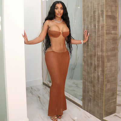 See-through Bikini Skirt Suit For Women null