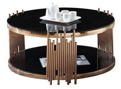 Marble Edge A Few Corners A Few Rock Plate Small Coffee Table Stainless Steel null