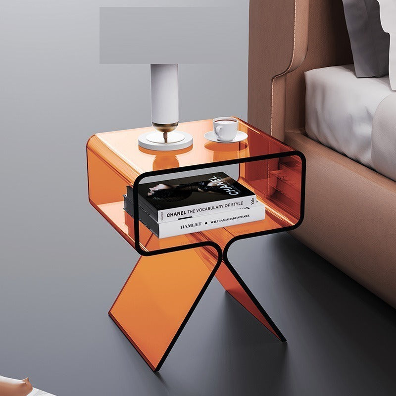 Minimalist Transparent Acrylic Side Table Sofa And Tea Table null