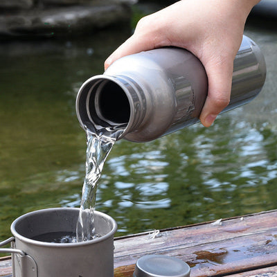 Portable Camping Outdoor Titanium Pure Titanium Water Bottle null