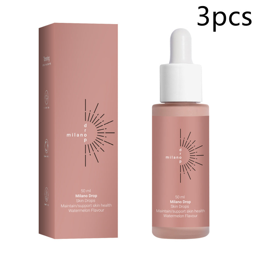 Tanning Face Serum Face Body Tanning Bed Outdoor Fine Line Repair Skin Serum Dark Bronzer Self Tanning Serum Drops null