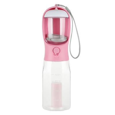 Portable Cat Dog Water Bottle Food Feeder Drinker Poop Dispenser 3 In 1 Leak-proof Multifunctional Dog Water Bottle Pet Products null