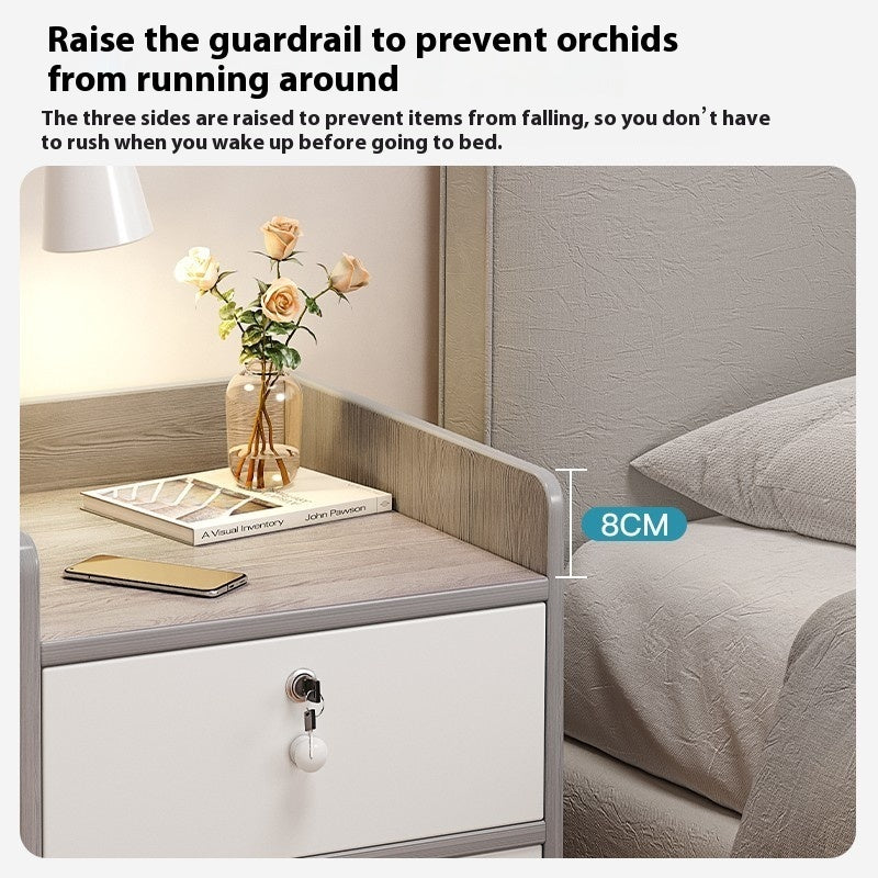 Bedside Table Modern Minimalist Small Storage Shelves null