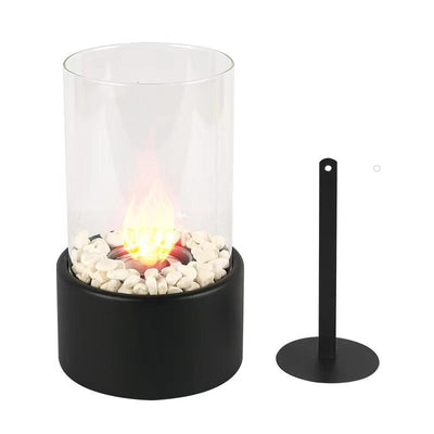 Portable Glass Decorative Alcohol Fireplace Table Lamp null