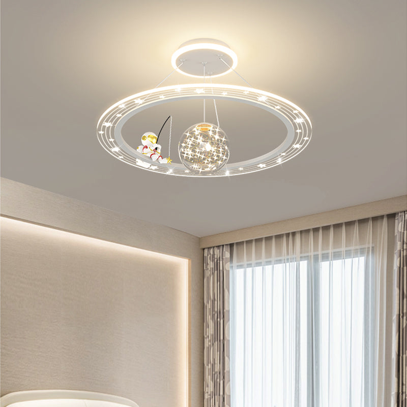 Children's Room Bedroom Lamp Creative Space Astronaut Pendant Lamp - Morderncharm store