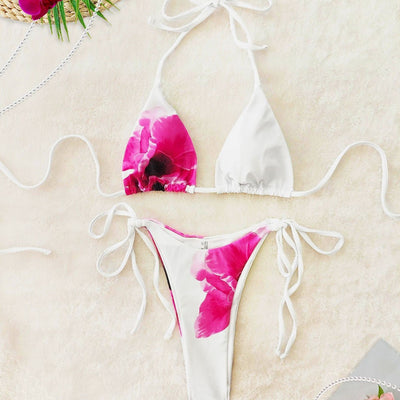 Printed Sexy Bandage Skirt Bikini Swimsuit null