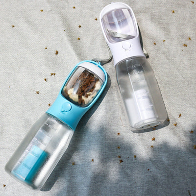 Portable Cat Dog Water Bottle Food Feeder Drinker Poop Dispenser 3 In 1 Leak-proof Multifunctional Dog Water Bottle Pet Products null