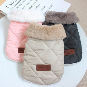 Dog Clothes Autumn And Winter Clothing Thickened Warm Cotton Coat null