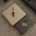 Telescopic Household Iron Art Leather Face Rectangular Coffee Table null