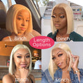 613 Blonde Bob Wig Short Straight Human Hair Wigs For Women null