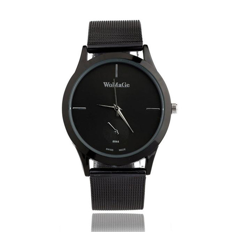 Fashion Alloy Belt Mesh Watch Unisex women's watches Minimalist Style Quartz Watch relogio feminino saat Watches for women null