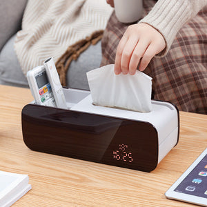 Multifunctional Smart Alarm Clock Tissue Box Living Room Coffee Table null