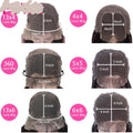 Real Human Hair Lace Wig Set Straight Hair Black Medium Length null