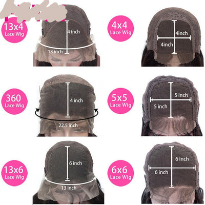 Real Human Hair Lace Wig Set Straight Hair Black Medium Length null