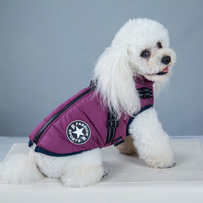 Waterproof Dog Clothes Winter Dog Coat With Harness Warm Pet Clothing Big Dog Jacket Chihuahua Labrador Coat Costume null