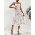 New Polka Dot Print Suspender Dress Summer Sexy Split Long Dresses For Womens Clothing null
