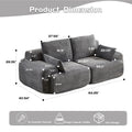 Luxury wide-wale corduroy cloud couch with plush cushions and a modern design, perfect for cozy living rooms.