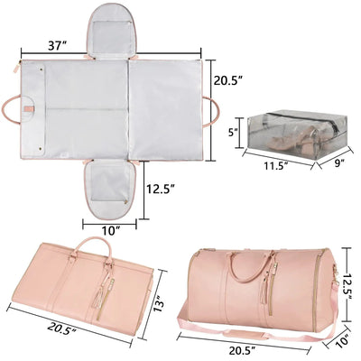 Large Capacity Travel Duffle Bag Women's Handbag Folding Suit Bag Waterproof Clothes Totes null