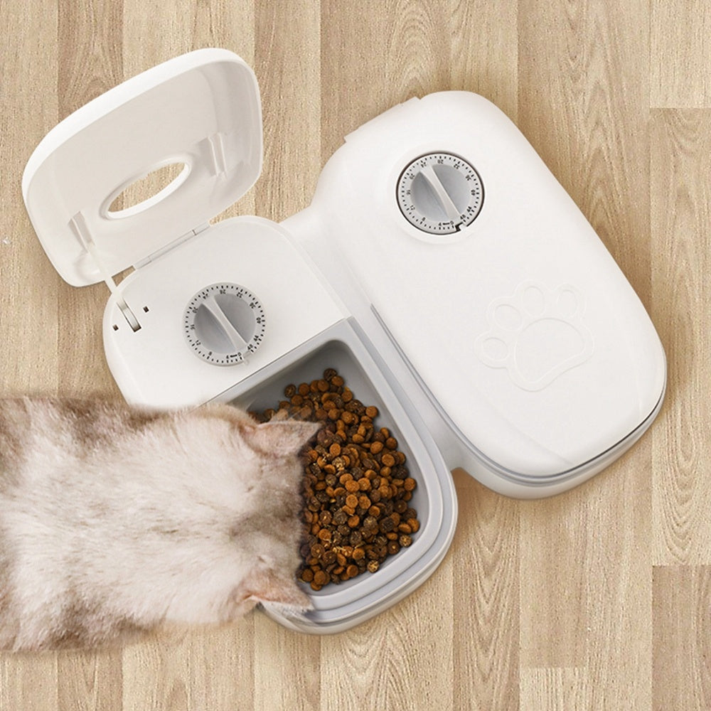 Automatic Pet Feeder Smart Food Dispenser For Cats Dogs Timer Stainless Steel Bowl Auto Dog Cat Pet Feeding Pets Supplies null